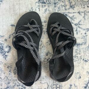 Chaco Black and Gray Women's Sandals